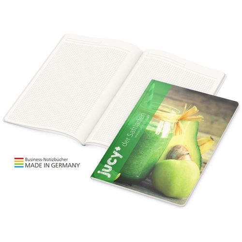 Copy-Book White green+blue A4 (Art.-Nr. CA716672) - Schlankes, flexibles Business-Notizbuch...