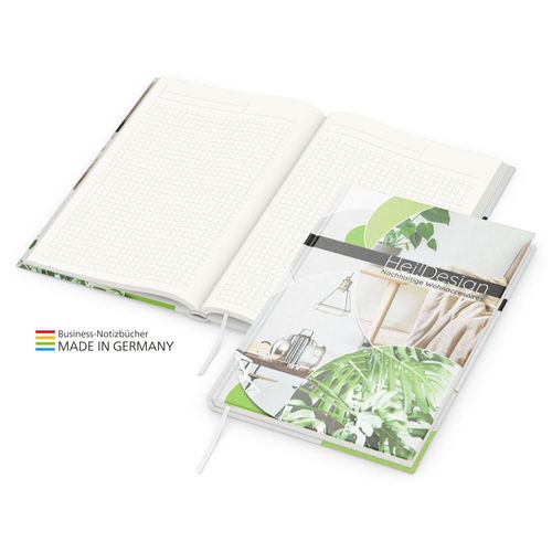 Note-Book green+blue A5, Natura Recycling (Art.-Nr. CA731089) - Klassisches Notizbuch mit Business-Ausst...