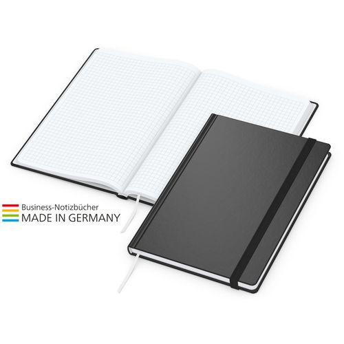 Easy-Book Comfort Bestseller A5, schwarz inkl. Prägung schwarz-glänzend (Art.-Nr. CA997962) - Modernes Notizbuch im matten Cover-Star-...