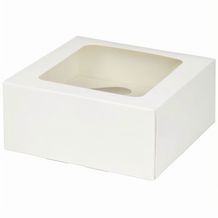 4er Cupcake-Boxen inkl. Einlage, PLA-Fenster, [100er Pack] (weiß) (Art.-Nr. CA143886)