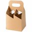 4er Karton-Flaschenträger, faltbar [150er Pack] (Braun) (Art.-Nr. CA165755)