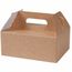 Karton-Gebäckboxen mit Griff M, 21 x 16 x 15, 5 cm, faltbar [100er Pack] (braun / weiß) (Art.-Nr. CA219936)