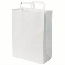 Kraftpapier-Tragetaschen L, 26 x 12 x 35 cm, [250er Pack] (weiß) (Art.-Nr. CA270866)