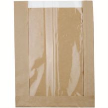 Papier-Sichtstreifenbeutel, 20 + 5 x 26, 7 cm, [500er Pack] (Braun) (Art.-Nr. CA278549)