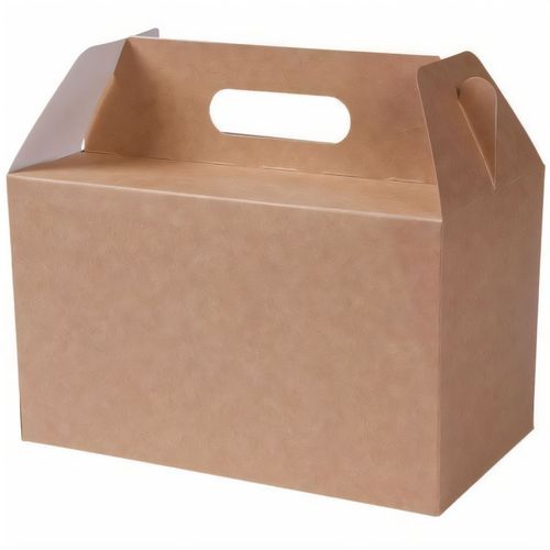 Karton-Lunchboxen mit Griff L, 25 x 15 x 15 cm, faltbar [75er Pack] (Art.-Nr. CA438807) - Karton-Lunchboxen mit Griff L, 25 x 15...