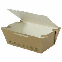 Take-away-Karton-Boxen 700 ml, hitzebeständig, biobeschichtet [300er Pack] (braun / weiß) (Art.-Nr. CA509319)
