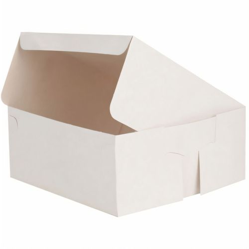 Torten-Kartons M, 23 x 23 x 10 cm, [100er Pack] (Art.-Nr. CA521474) - Torten-Kartons M, 23 x 23 x 10 cm, weiß