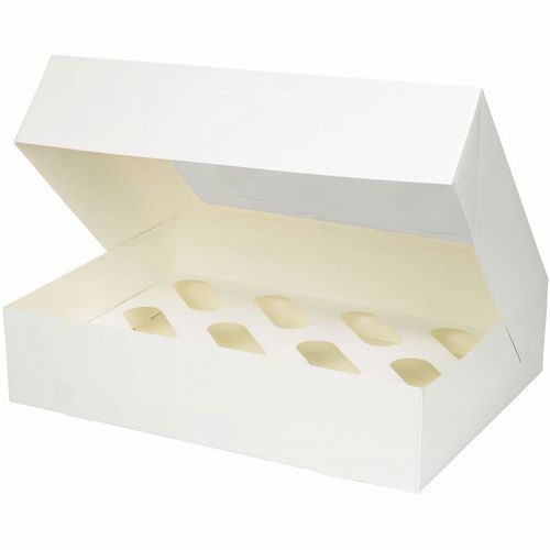 12er Cupcake-Boxen inkl. Einlage, PLA-Fenster, [100er Pack] (Art.-Nr. CA524804) - 12er Cupcake-Boxen inkl. Einlage,...