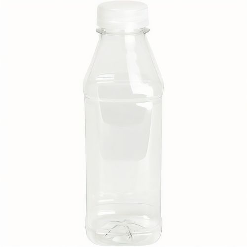 rPET-Flaschen 250 ml, eckig, klar, Deckel [260er Pack] (Art.-Nr. CA541365) - rPET-Flaschen 250 ml, eckig, klar,...