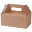 Karton-Lunchboxen mit Griff S, 20 x 13 x 9 cm, faltbar [100er Pack] (braun / weiß) (Art.-Nr. CA632187)