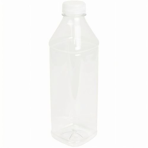 rPET-Flaschen 500 ml, eckig, klar, Deckel [120er Pack] (Art.-Nr. CA784496) - rPET-Flaschen 500 ml, eckig, klar,...