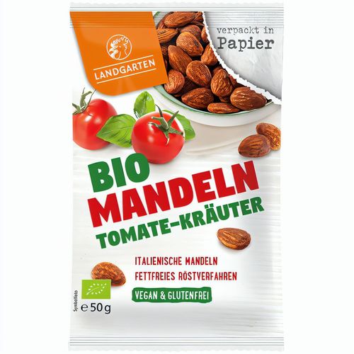 Bio Mandeln Tomate-Kräuter (50g) (Art.-Nr. CA323154) - geröstete Mandeln mit Tomaten- un...