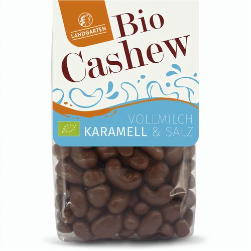 Bio Cashews geröstet VM Karamell (170g) (Art.-Nr. CA608634) - Cashewkerne umhüllt von Vollmilchschoko...
