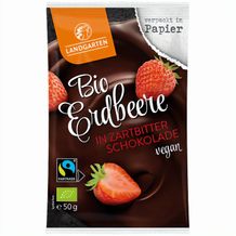 Bio Erdbeere in Zartbitter Schokolade (50g) (bunt) (Art.-Nr. CA948442)