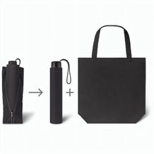 Taschenschirm Schirm & Shopper (Schwarz) (Art.-Nr. CA105259)