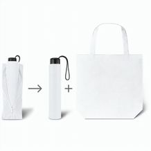 Taschenschirm Schirm & Shopper (weiß FO) (Art.-Nr. CA971126)