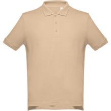 THC ADAM. Kurzarm-Poloshirt aus Baumwolle für Herren (hellbraun) (Art.-Nr. CA012119)