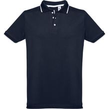 THC ROME. Zweifarbiges Baumwoll-Poloshirt für Herren (dunkelblau) (Art.-Nr. CA015361)
