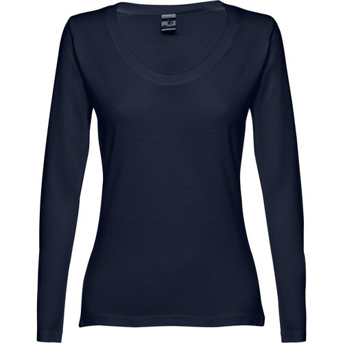 THC BUCHAREST WOMEN. Langärmeliges tailliertes T-Shirt für Frauen aus Baumwolle (Art.-Nr. CA018372) - Damen Langarmshirt aus 100% Strickjersey...