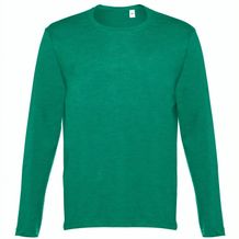 THC BUCHAREST. Herren Langarm T-Shirt (grün melliert) (Art.-Nr. CA021451)