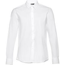 THC PARIS WH. Langärmliges Popeline-Hemd für Herren. Weiße Farbe (weiß) (Art.-Nr. CA023327)