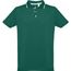 THC ROME. Zweifarbiges Baumwoll-Poloshirt für Herren (dunkelgrün) (Art.-Nr. CA027274)