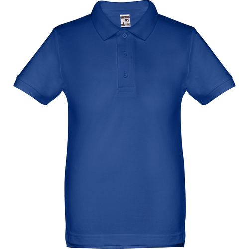 THC ADAM KIDS. Kurzärmeliges Baumwoll-Poloshirt für Kinder (unisex) (Art.-Nr. CA027882) - Kinder Poloshirt aus Piqué Stoff 100...