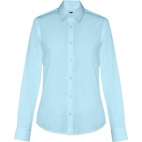 THC PARIS WOMEN. Langärmeliges Popeline-Hemd für Damen (Art.-Nr. CA028503) - Damen langarm Popeline Bluse aus 68%...