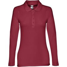 THC BERN WOMEN. Damen Langarm-Poloshirt (burgunder) (Art.-Nr. CA030360)