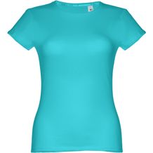 THC SOFIA. Tailliertes Damen-T-Shirt (türkis) (Art.-Nr. CA031766)
