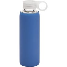 DHABI. Sportflasche aus Borosilikatglas 380 mL (blau) (Art.-Nr. CA032130)