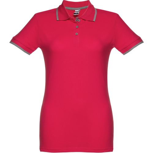 THC ROME WOMEN. "Slim fit" Damen Poloshirt (Art.-Nr. CA034391) - Damen Poloshirt aus Piqué Stoff 100...