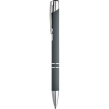 BETA SOFT. Kugelschreiber aus Aluminium mit Gummifinish (Grau) (Art.-Nr. CA037293)