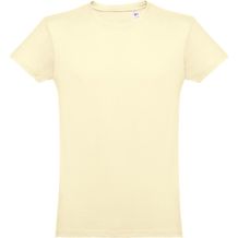 THC LUANDA. Herren-T-Shirt aus Baumwolle im Schlauchformat (Pastellgelb) (Art.-Nr. CA038547)