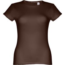 THC SOFIA. Tailliertes Damen-T-Shirt (dunkelbraun) (Art.-Nr. CA040235)