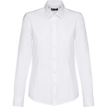 THC TOKYO WOMEN WH. Langärmeliges Oxford-Hemd für Frauen. Weiße Farbe (weiß) (Art.-Nr. CA044645)