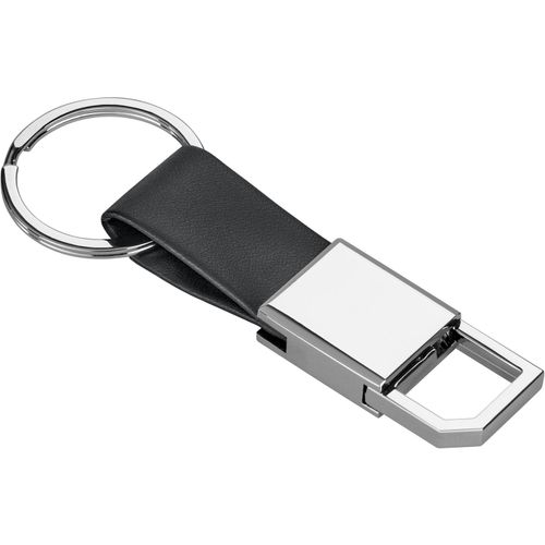 BOURCHIER. Schlüsselanhänger aus Metall (Art.-Nr. CA045648) - Schlüsselanhänger aus PU und Meta...