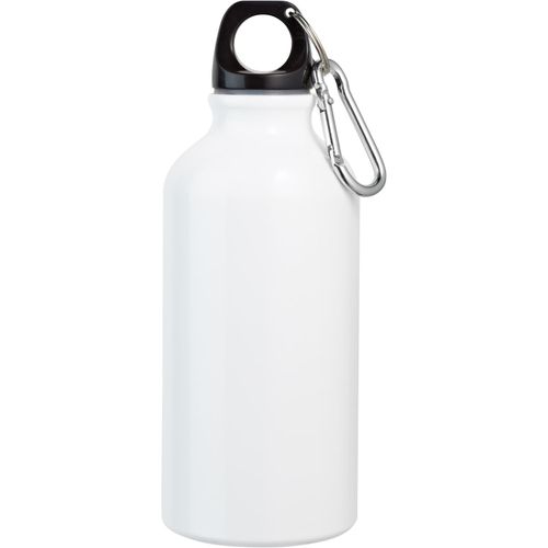 LANDSCAPE. Aluminium-Sportflasche mit Karabiner 400 ml (Art.-Nr. CA056663) - Trinkflasche aus Aluminium (400 mL) mit...