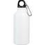 LANDSCAPE. Aluminium-Sportflasche mit Karabiner 400 ml (weiß) (Art.-Nr. CA056663)