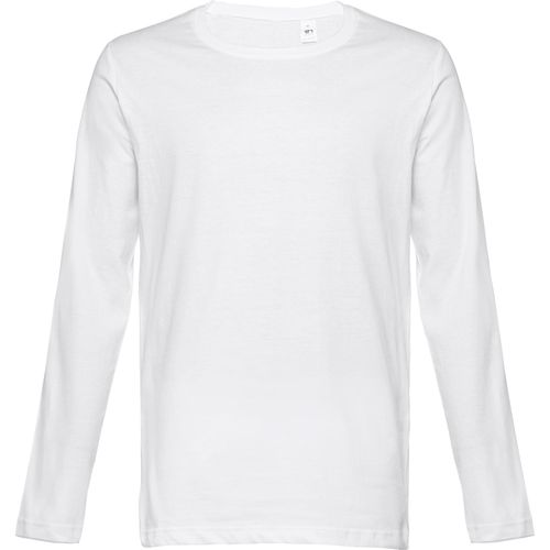 THC BUCHAREST WH. Langärmeliges T-Shirt aus Baumwolle für Herren (Art.-Nr. CA058851) - Herren Langarmshirt aus 100% Strickjerse...