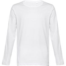 THC BUCHAREST WH. Langärmeliges T-Shirt aus Baumwolle für Herren (weiß) (Art.-Nr. CA058851)
