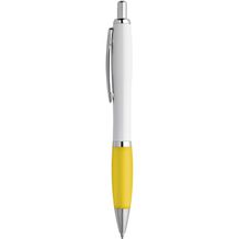 MOVE BK. Kugelschreiber mit Clip und Metall Applikationen (gelb) (Art.-Nr. CA063379)