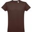 THC LUANDA. Herren-T-Shirt aus Baumwolle im Schlauchformat (dunkelbraun) (Art.-Nr. CA065125)