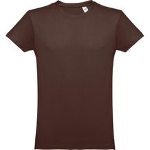 THC LUANDA. Herren-T-Shirt aus Baumwolle im Schlauchformat (dunkelbraun) (Art.-Nr. CA065125)