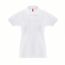 THC MONACO WOMEN WH. Kurzarm-Poloshirt für Damen aus kardierter Baumwolle (weiß) (Art.-Nr. CA068129)