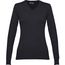 THC MILAN WOMEN. Pullover mit V-Ausschnitt für Damen aus Baumwolle und Polyamid (Schwarz) (Art.-Nr. CA071973)
