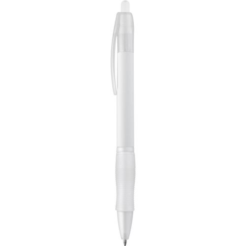 SLIM BK. Kugelschreiber mit Gummigriff (Art.-Nr. CA072514) - Kugelschreiber transparent mit schwarzsc...