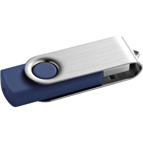 CLAUDIUS 8GB. USB-Stick 8 GB mit Metallclip (Art.-Nr. CA084060) - USB Stick 8 GB mit gummierter Oberfläch...