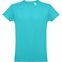 THC LUANDA. Herren-T-Shirt aus Baumwolle im Schlauchformat (türkis) (Art.-Nr. CA084230)