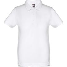 THC ADAM KIDS WH. Kurzärmeliges Poloshirt für Kinder (unisex). Farbe Weiß (weiß) (Art.-Nr. CA085548)